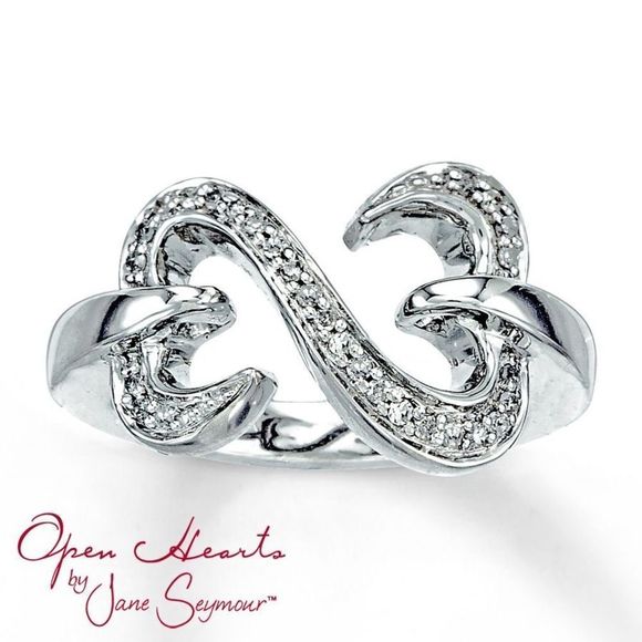 Kay Jewelers Jewelry - Kay Jewelers | Open Hearts by Jane Seymour Diamond Ring - SIZE 7 | Open Heart